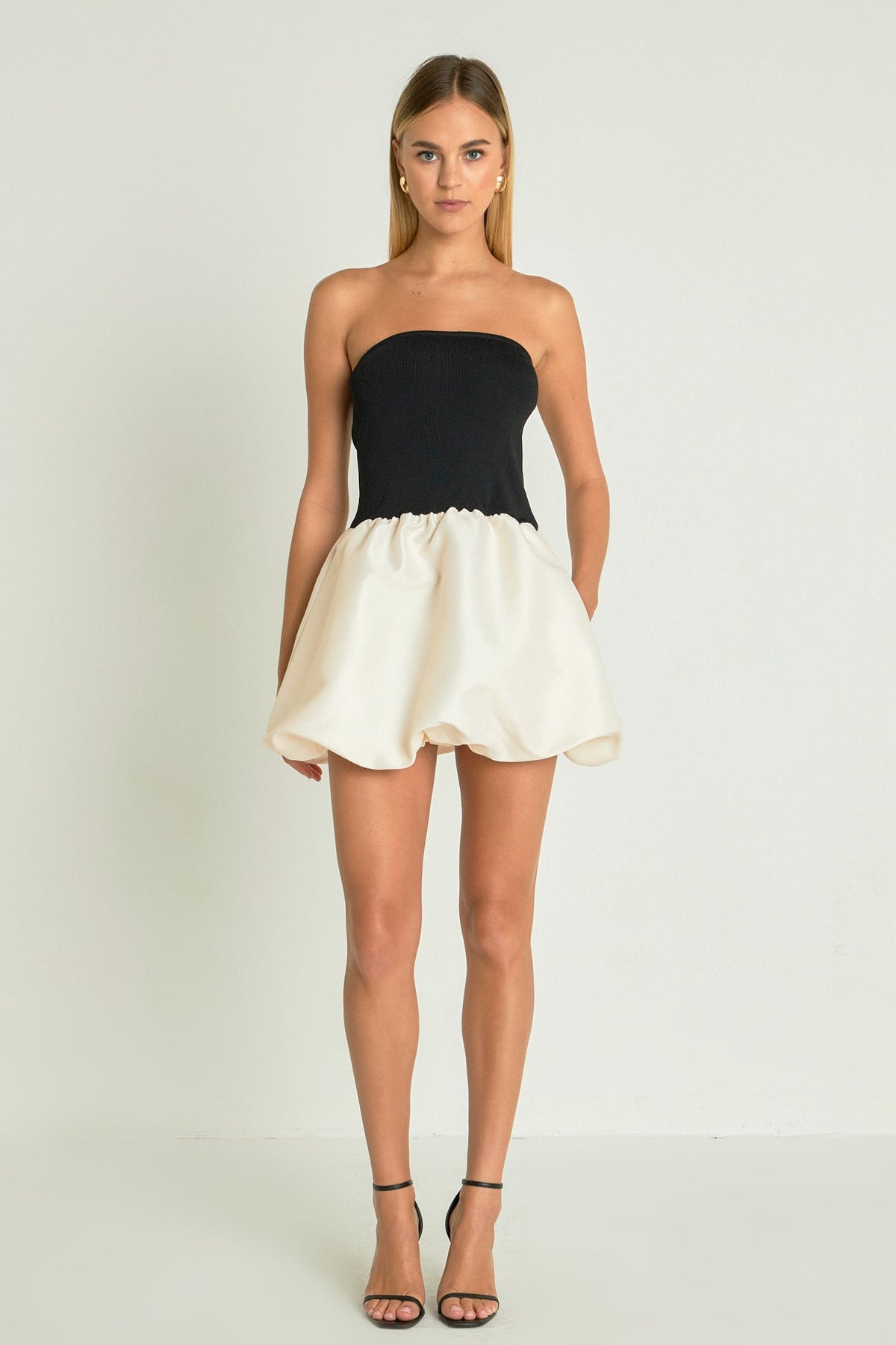 ENDLESS ROSE - Strapless Voluminous Mini Dress - DRESSES available at Objectrare