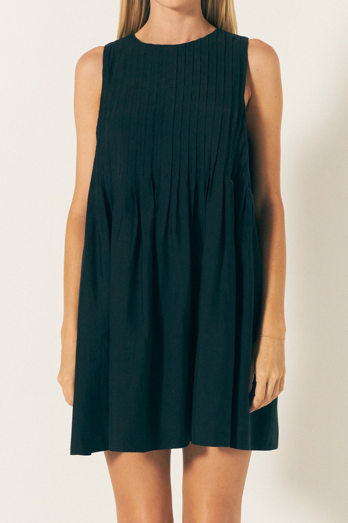 ENDLESS ROSE - Pintuck Voluminous Mini Dress - DRESSES available at Objectrare