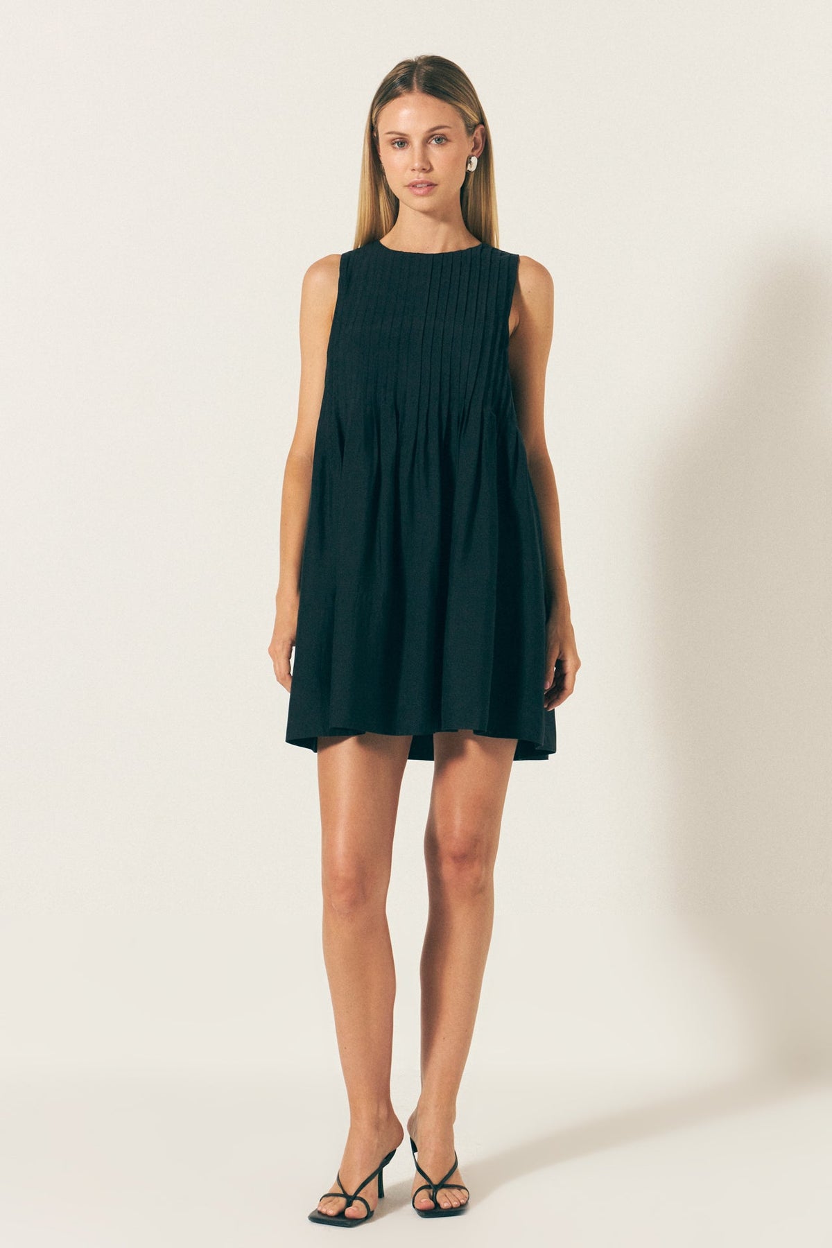 ENDLESS ROSE - Pintuck Voluminous Mini Dress - DRESSES available at Objectrare