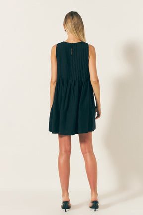 ENDLESS ROSE - Pintuck Voluminous Mini Dress - DRESSES available at Objectrare