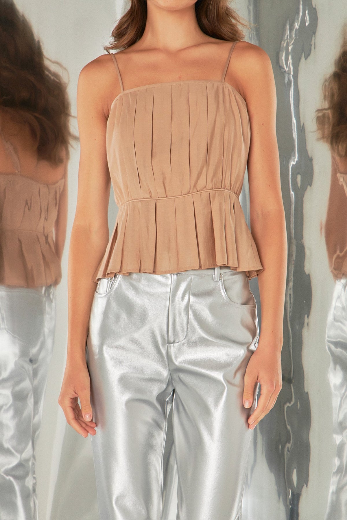 ENDLESS ROSE - Endless Rose - Pleated Peplum Top - TOPS available at Objectrare