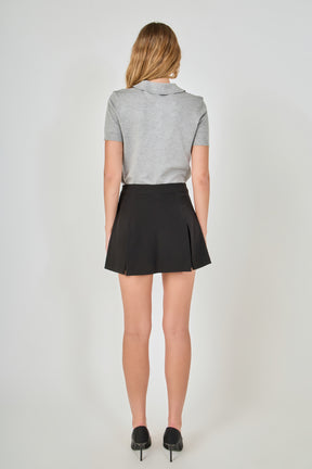 ENDLESS ROSE - Collared Short Sleeve Sweater - SWEATERS & KNITS available at Objectrare