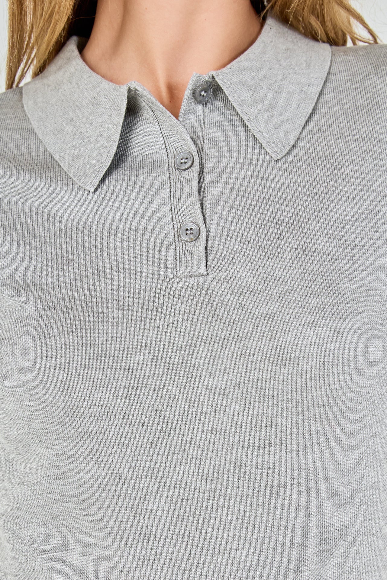 ENDLESS ROSE - Collared Short Sleeve Sweater - SWEATERS & KNITS available at Objectrare