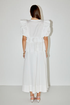 LA'VEN - Cotton Eyelet Blouse Top - TOPS available at Objectrare