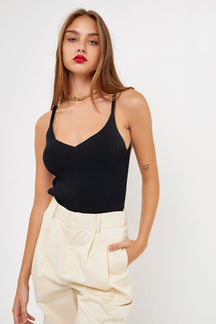 GREY LAB - Grey Lab - Everday Elevated Strappy Knit Top - TOPS available at Objectrare