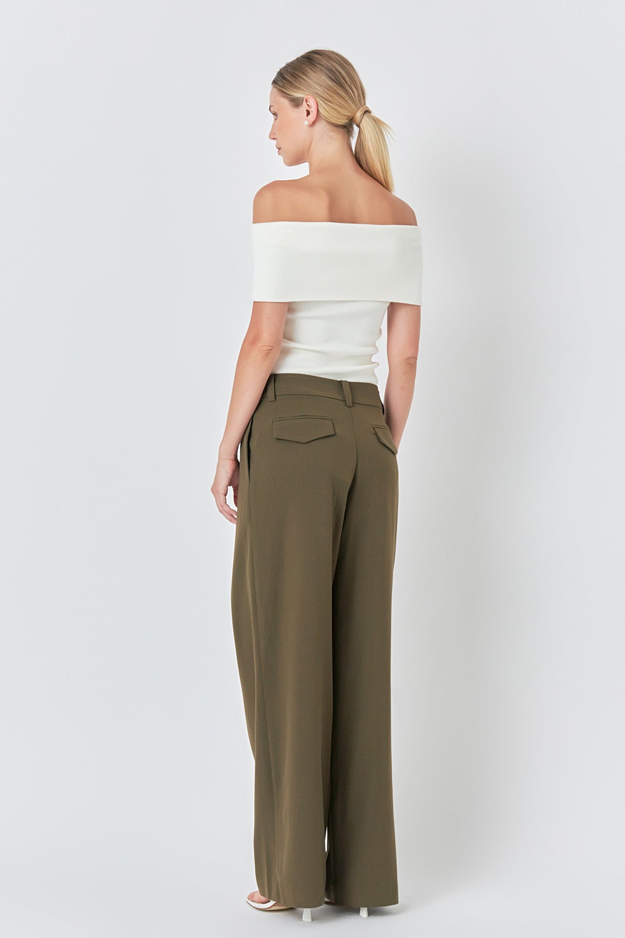 ENDLESS ROSE - Knit Off Shoulder Top - TOPS available at Objectrare