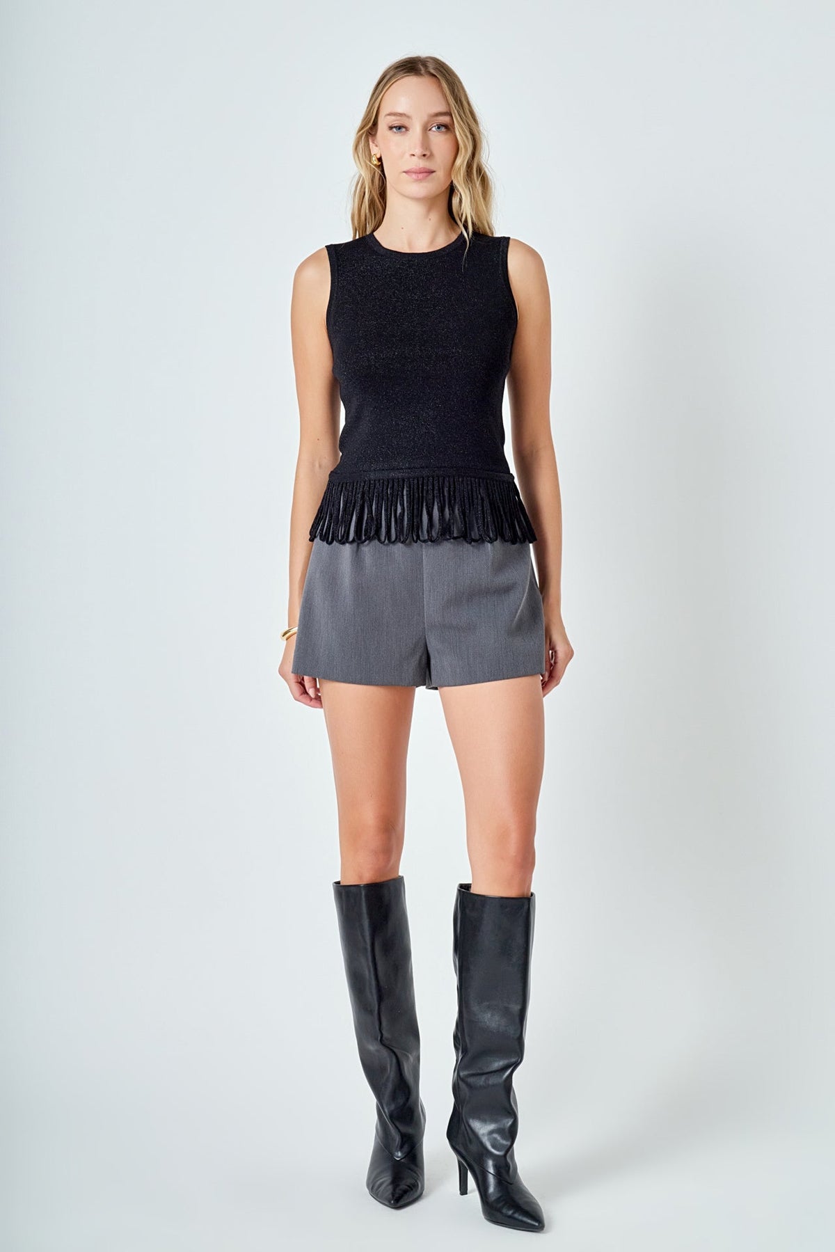 ENDLESS ROSE - Lurex Knit Loop Top - TOPS available at Objectrare