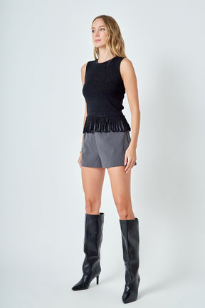 ENDLESS ROSE - Lurex Knit Loop Top - TOPS available at Objectrare