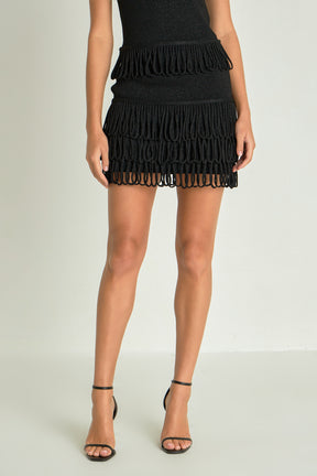 ENDLESS ROSE - Lurex Knit Loop Mini Skirt - SKIRTS available at Objectrare