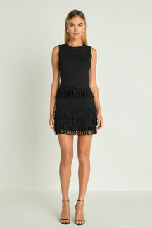 ENDLESS ROSE - Lurex Knit Loop Mini Skirt - SKIRTS available at Objectrare