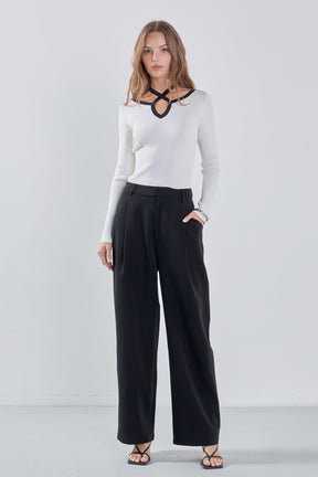 ENDLESS ROSE - Knit Cutout Halter Top - SWEATERS & KNITS available at Objectrare