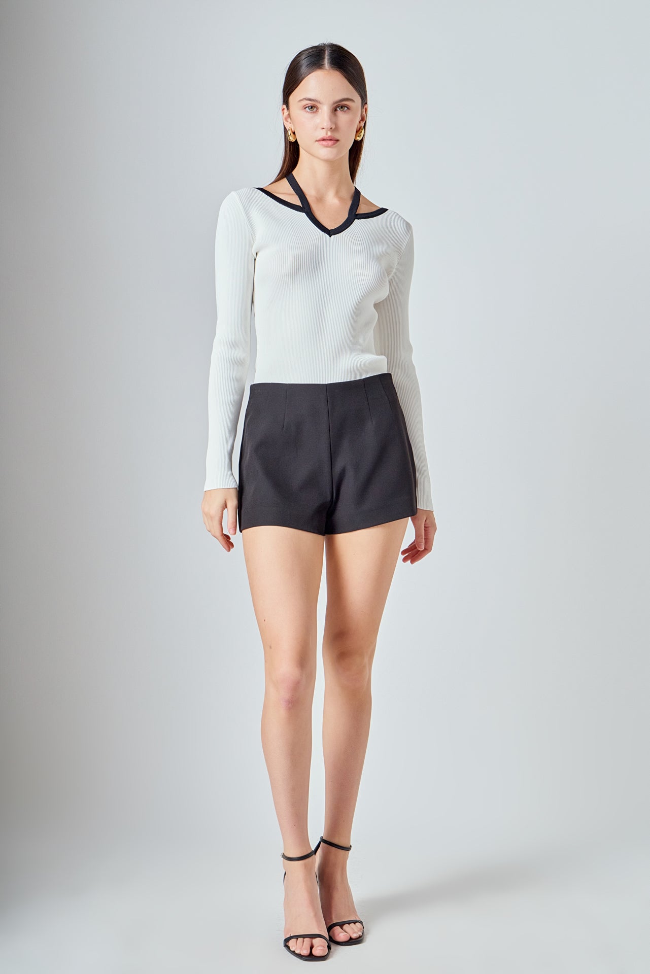 ENDLESS ROSE - Knit Cutout Halter Top - SWEATERS & KNITS available at Objectrare