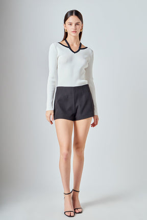 ENDLESS ROSE - Knit Cutout Halter Top - SWEATERS & KNITS available at Objectrare