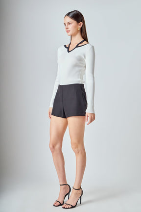 ENDLESS ROSE - Knit Cutout Halter Top - SWEATERS & KNITS available at Objectrare