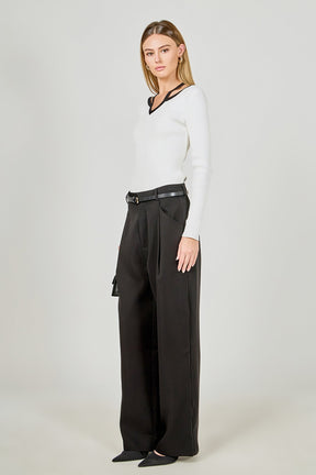 ENDLESS ROSE - Knit Cutout Halter Top - SWEATERS & KNITS available at Objectrare