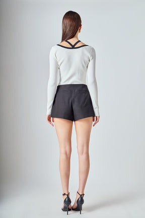 ENDLESS ROSE - Knit Cutout Halter Top - SWEATERS & KNITS available at Objectrare