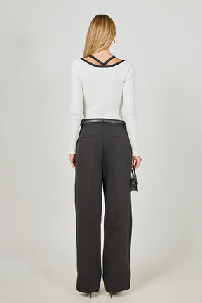 ENDLESS ROSE - Knit Cutout Halter Top - SWEATERS & KNITS available at Objectrare