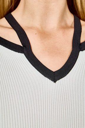ENDLESS ROSE - Knit Cutout Halter Top - SWEATERS & KNITS available at Objectrare