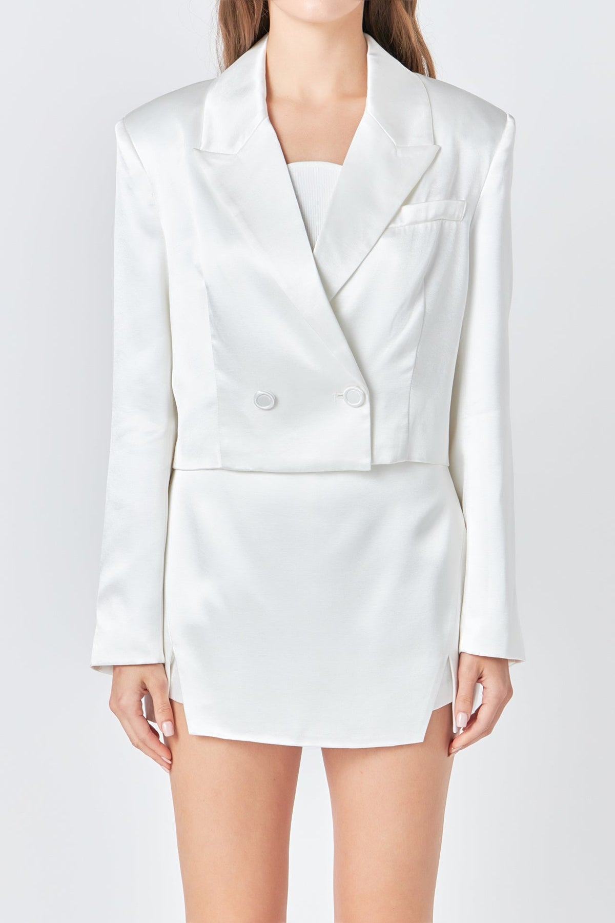 ENDLESS ROSE - Cropped Double Breast Blazer - JACKETS available at Objectrare