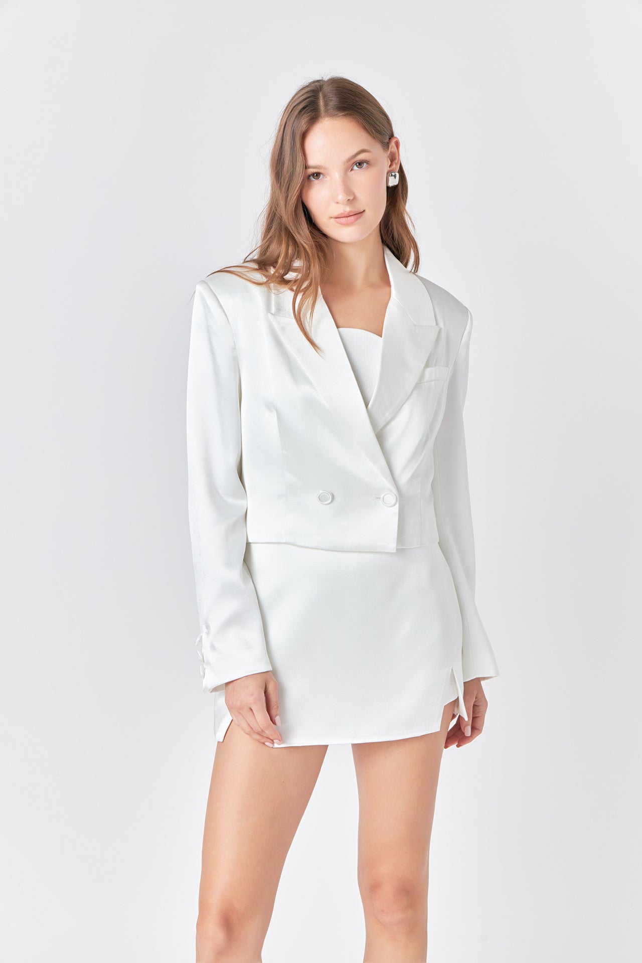 ENDLESS ROSE - Cropped Double Breast Blazer - JACKETS available at Objectrare