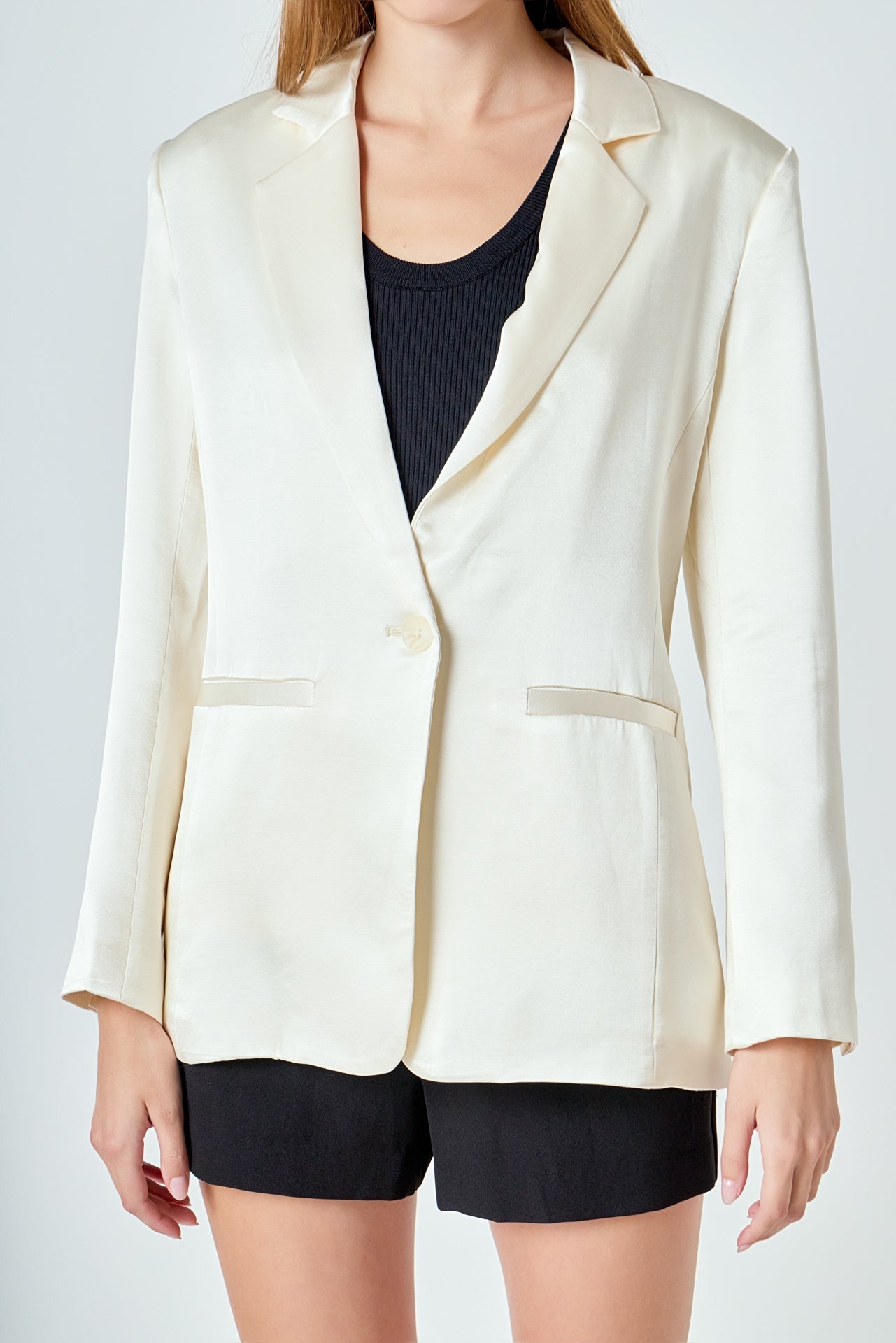 ENDLESS ROSE - Satin Relaxed Blazer - JACKETS available at Objectrare