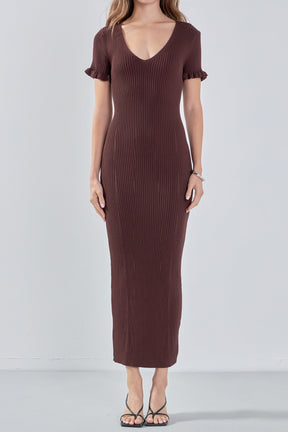 ENDLESS ROSE - Endless Rose - Lettuce Edge Knit Dress - DRESSES available at Objectrare