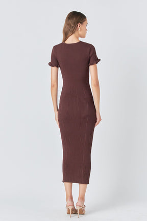 ENDLESS ROSE - Lettuce Edge Knit Dress - DRESSES available at Objectrare