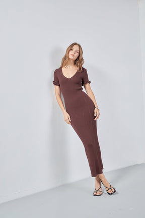 ENDLESS ROSE - Endless Rose - Lettuce Edge Knit Dress - DRESSES available at Objectrare