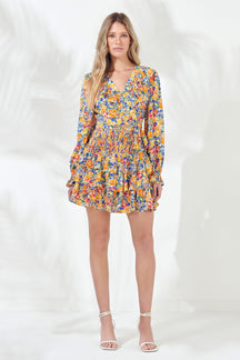 ENDLESS ROSE - Floral Smocked Tiered Mini Skirt - SKIRTS available at Objectrare