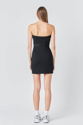 GREY LAB - Grey Lab - Strapless Mesh Mini Dress - DRESSES available at Objectrare