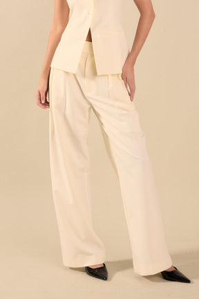 ENDLESS ROSE - Endless Rose - Mid RIse Pleated Wide leg Trousers - PANTS available at Objectrare