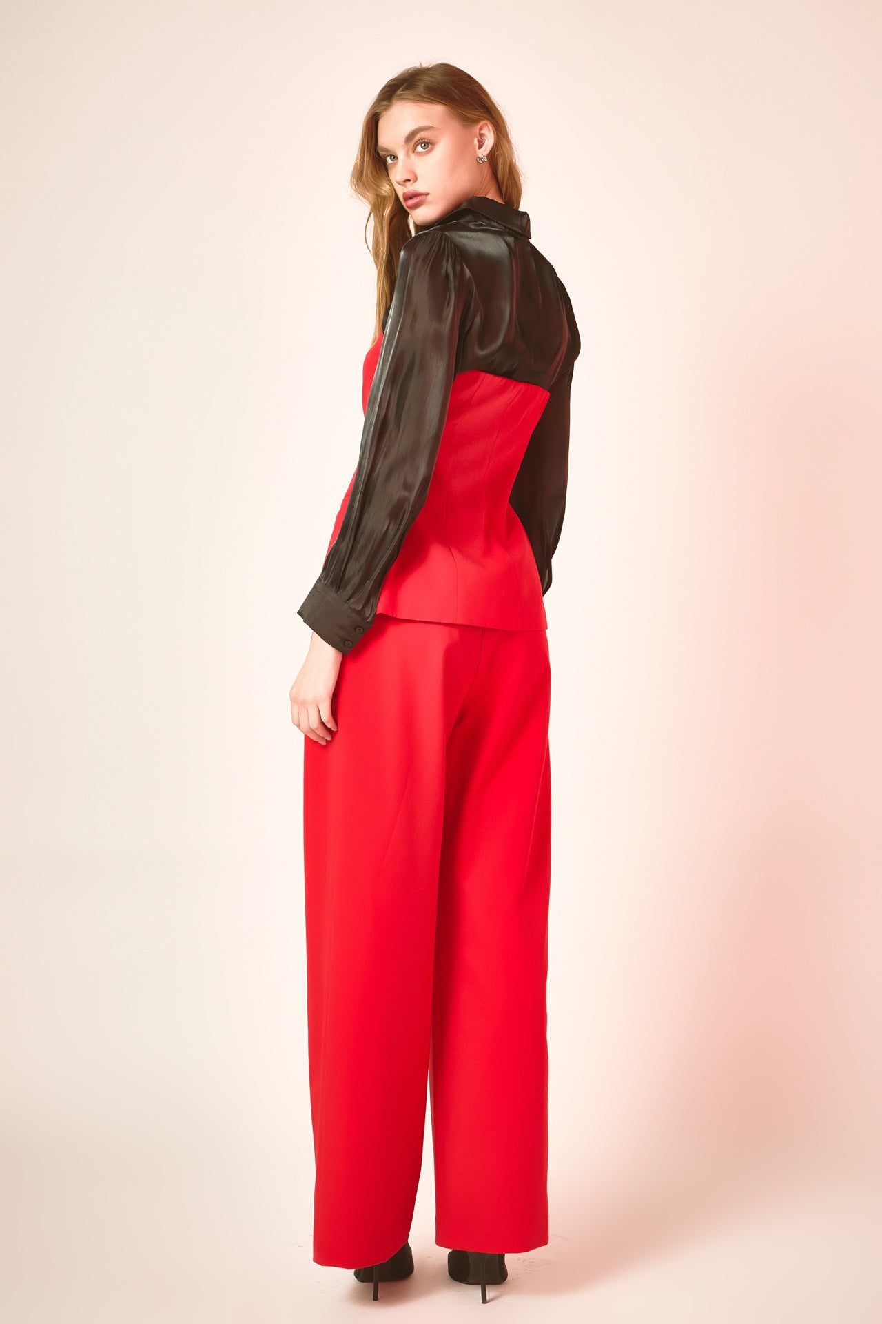 ENDLESS ROSE - Mid Rise Pleated Wide leg Trousers - PANTS available at Objectrare