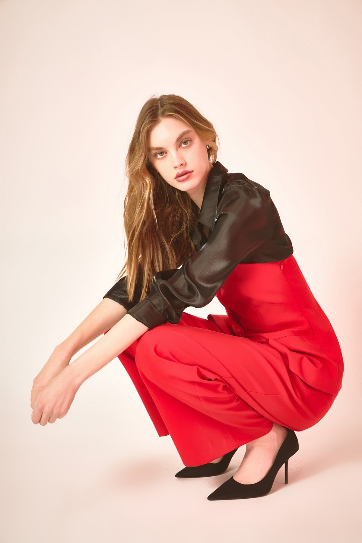 ENDLESS ROSE - Endless Rose - Mid RIse Pleated Wide leg Trousers - PANTS available at Objectrare