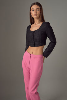 ENDLESS ROSE - Endless Rose - Tweed Buttoned Top - TOPS available at Objectrare