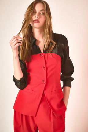 ENDLESS ROSE - Strapless 3-pc button Long Top - TOPS available at Objectrare