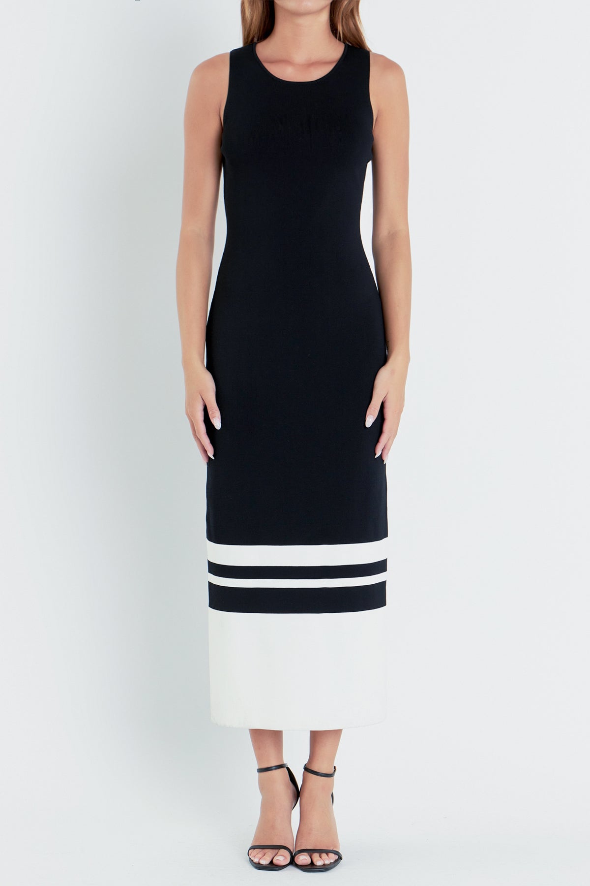 ENDLESS ROSE - Knit Block Maxi Dress - DRESSES available at Objectrare