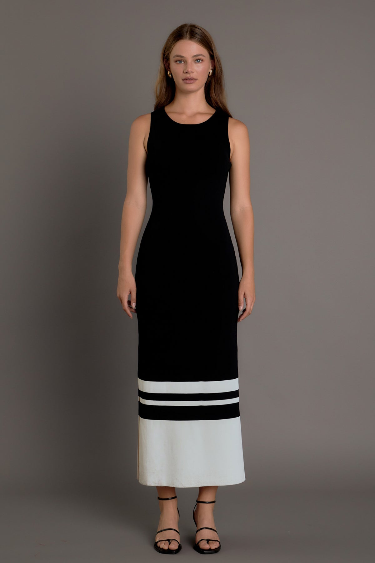 ENDLESS ROSE - Knit Block Maxi Dress - DRESSES available at Objectrare