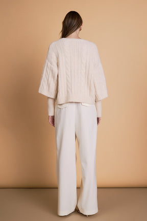 ENDLESS ROSE - Cable Twofer Sweater - SWEATERS & KNITS available at Objectrare