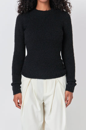 ENDLESS ROSE - Ribbed Long Sleeve Top - SWEATERS & KNITS available at Objectrare