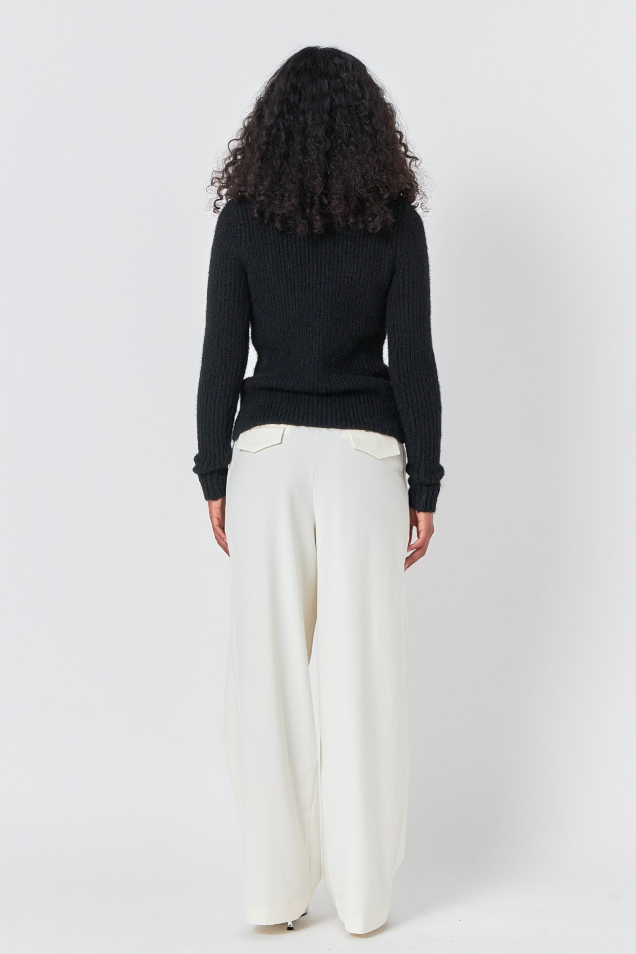 ENDLESS ROSE - Ribbed Long Sleeve Top - SWEATERS & KNITS available at Objectrare