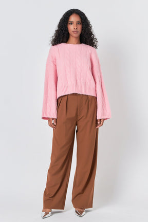 ENDLESS ROSE - Cable Knit Sweater - SWEATERS & KNITS available at Objectrare