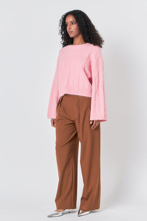 ENDLESS ROSE - Cable Knit Sweater - SWEATERS & KNITS available at Objectrare