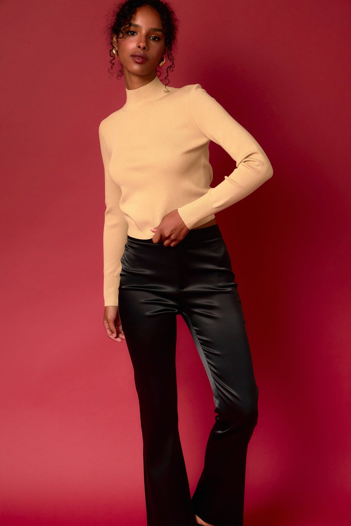 ENDLESS ROSE - Lurex Knit Crop Top - SWEATERS & KNITS available at Objectrare