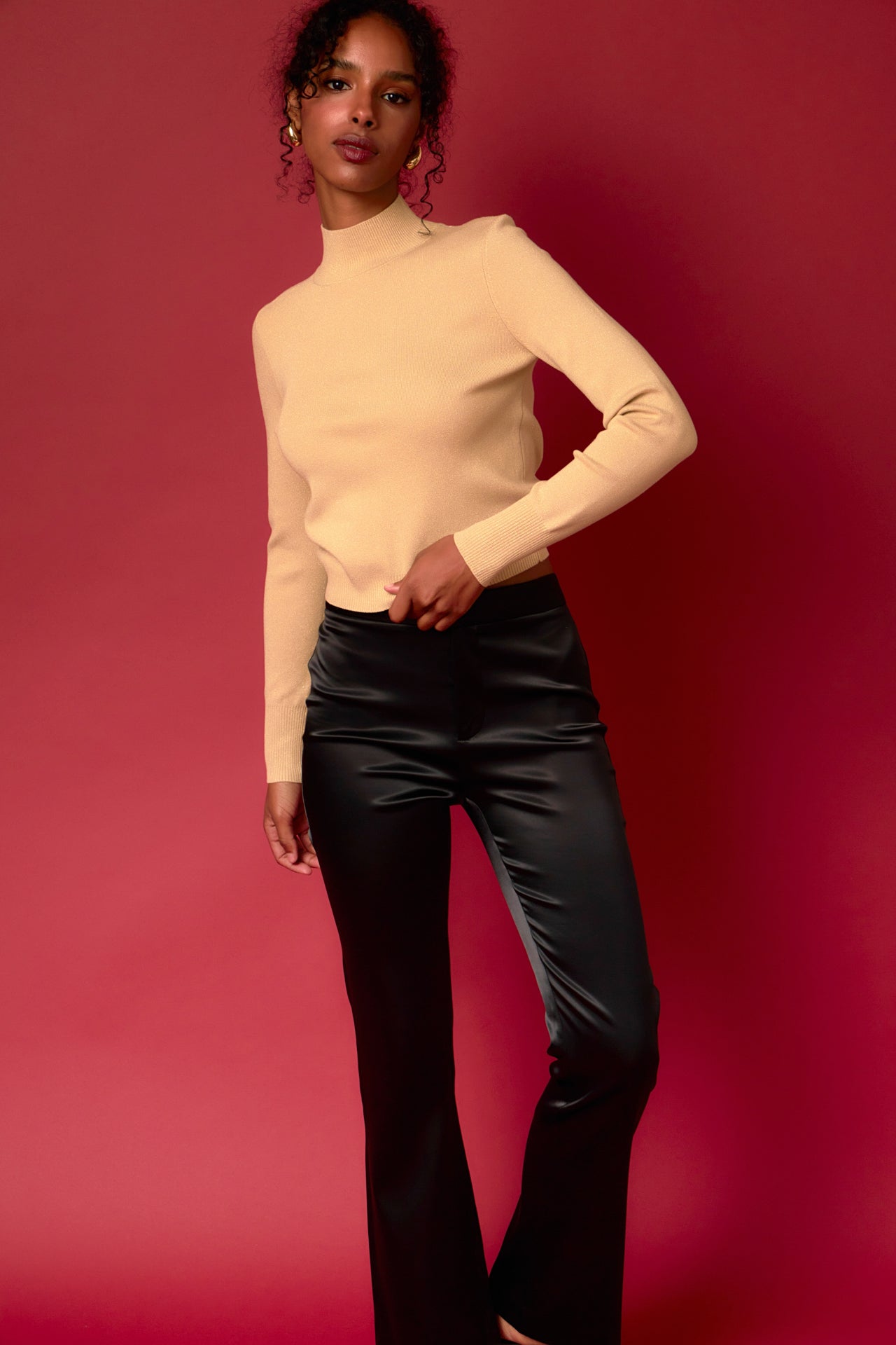 ENDLESS ROSE - Lurex Knit Crop Top - SWEATERS & KNITS available at Objectrare
