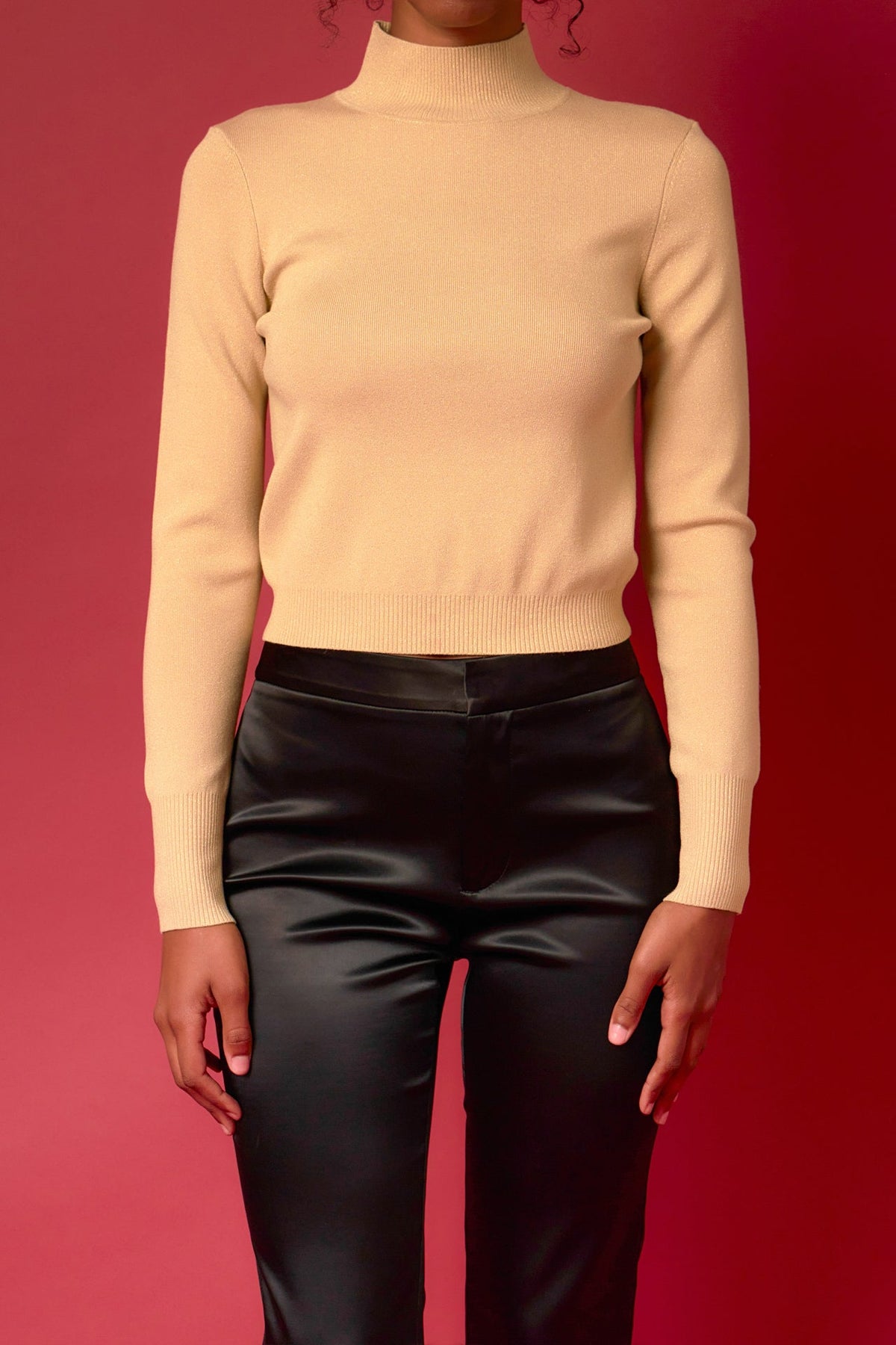 ENDLESS ROSE - Lurex Knit Crop Top - SWEATERS & KNITS available at Objectrare
