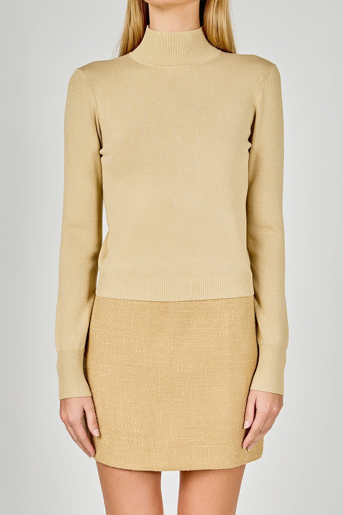 ENDLESS ROSE - Lurex Knit Crop Top - SWEATERS & KNITS available at Objectrare