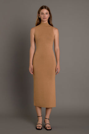 ENDLESS ROSE - Lurex High Neck Midi Dress - DRESSES available at Objectrare