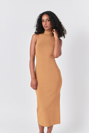 ENDLESS ROSE - Lurex High Neck Midi Dress - DRESSES available at Objectrare