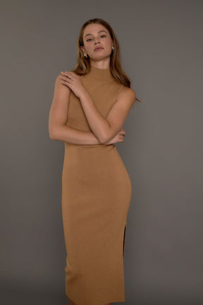 ENDLESS ROSE - Lurex High Neck Midi Dress - DRESSES available at Objectrare