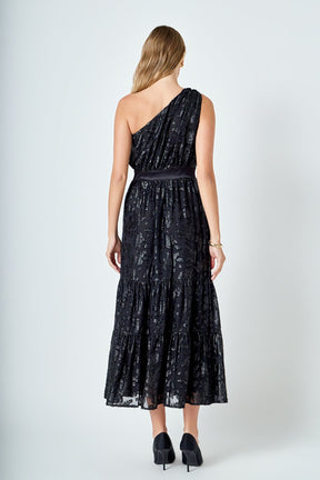 ENDLESS ROSE - One Shoulder Chiffon Maxi Dress - DRESSES available at Objectrare